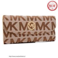 michael kors logo signature groot beige portefeuilles Portemonnee Mobiel 0f7hf408